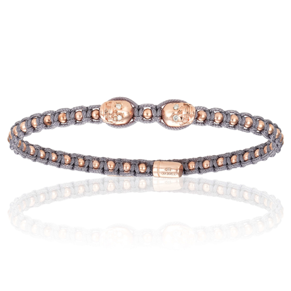 10K Rose Gold Brown Diamond Infinity Link 8mm Statement Bracelet 7